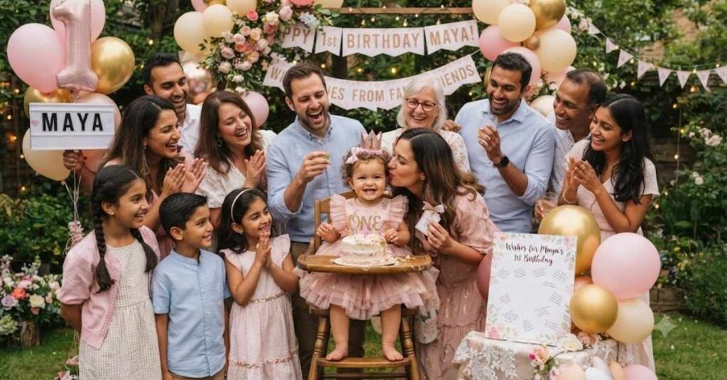 1st Birthday Wishes for Baby Girl from Family and Friends