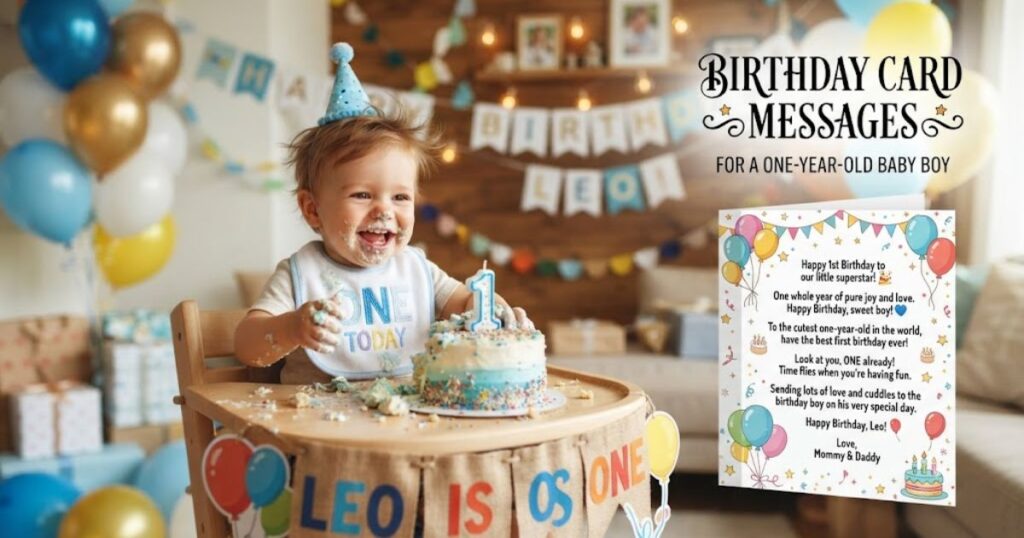 Birthday Card Messages for a One-Year-Old Baby Boy