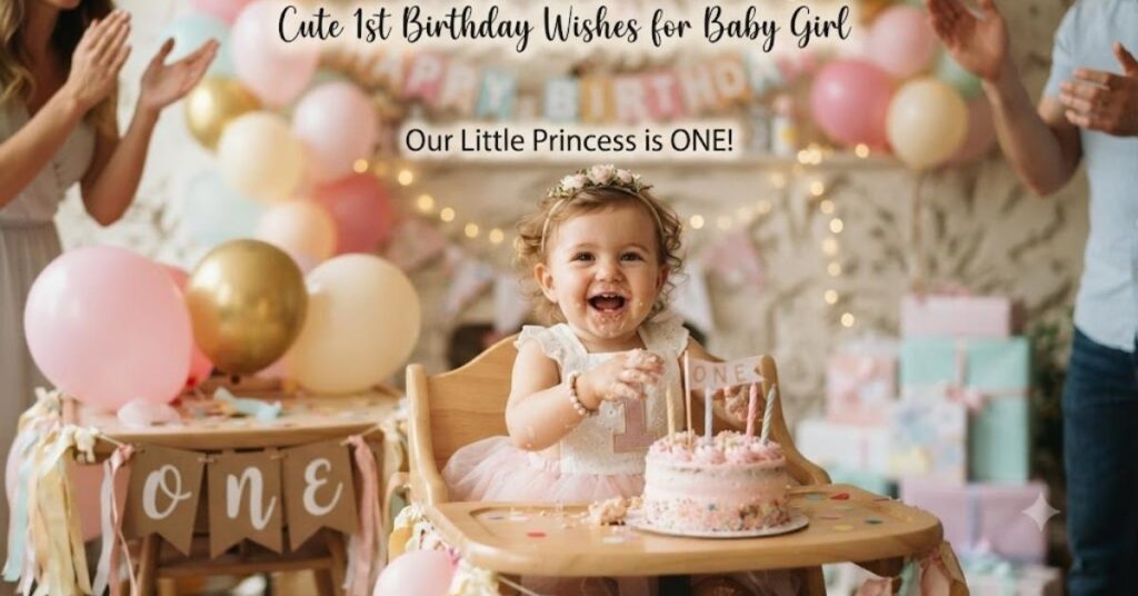 Cute 1st Birthday Wishes for Baby Girl