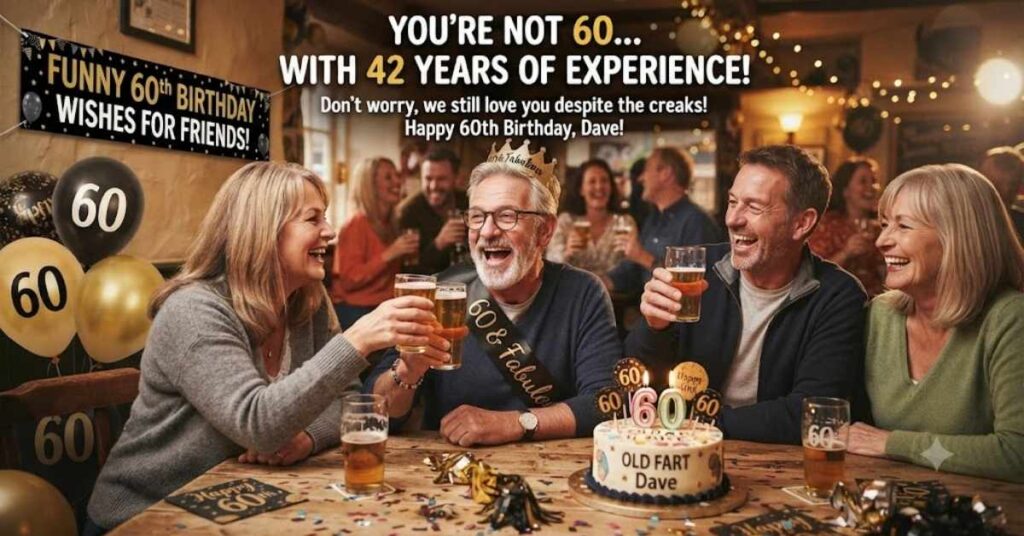 Funny 60th Birthday Wishes for Friends