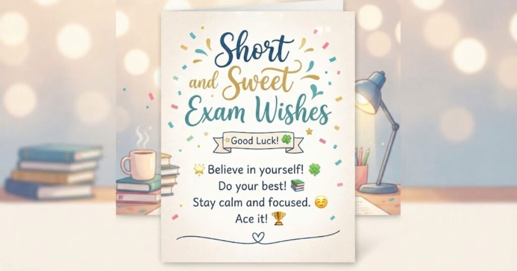 Short and Sweet Exam Wishes