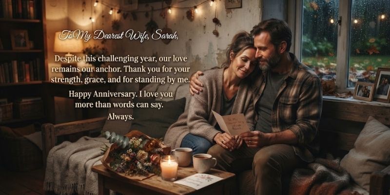 Anniversary Wishes for Wife During a Difficult Year