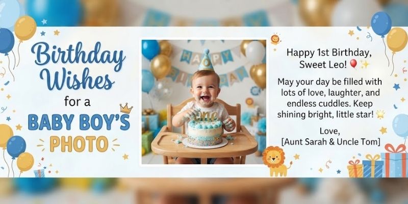 Birthday Wishes for a Baby Boy’s Photo