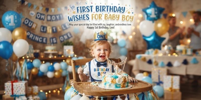 First Birthday Wishes for Baby Boy