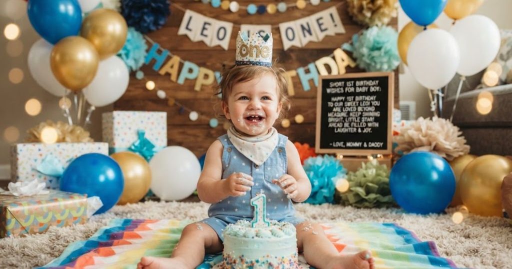 Short 1st Birthday Wishes for Baby Boy