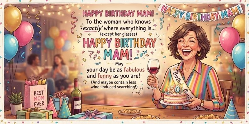 Funny Birthday Wishes for Mam